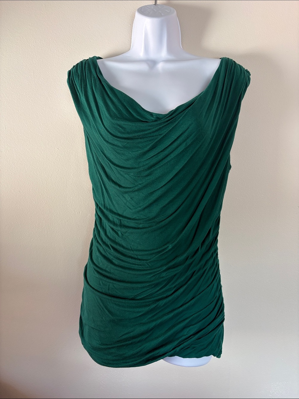 H&M Women's Green Cowl Neck Sleeveless Top